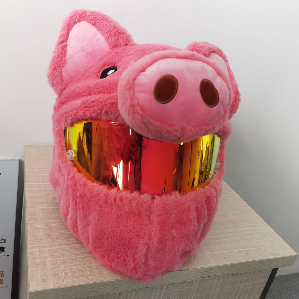 Mũ Bảo Hiểm Xe Máy Có Hoạt Hình Hài Hước Mũ Bảo Hiểm Bảo Vệ Hình Thú Ngộ nghĩnh Full Face Carbon Moto Gear Dành Cho Người Đi Xe Đạp Quà Tặng