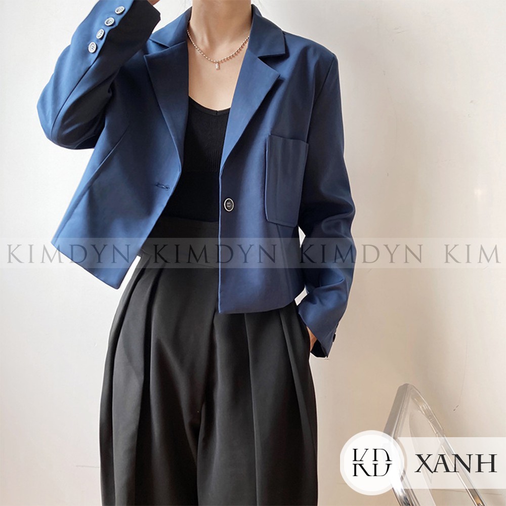 Áo blazer nữ áo vest ngắn form rộng cá tính KimDyn [KDBL07] | BigBuy360 - bigbuy360.vn