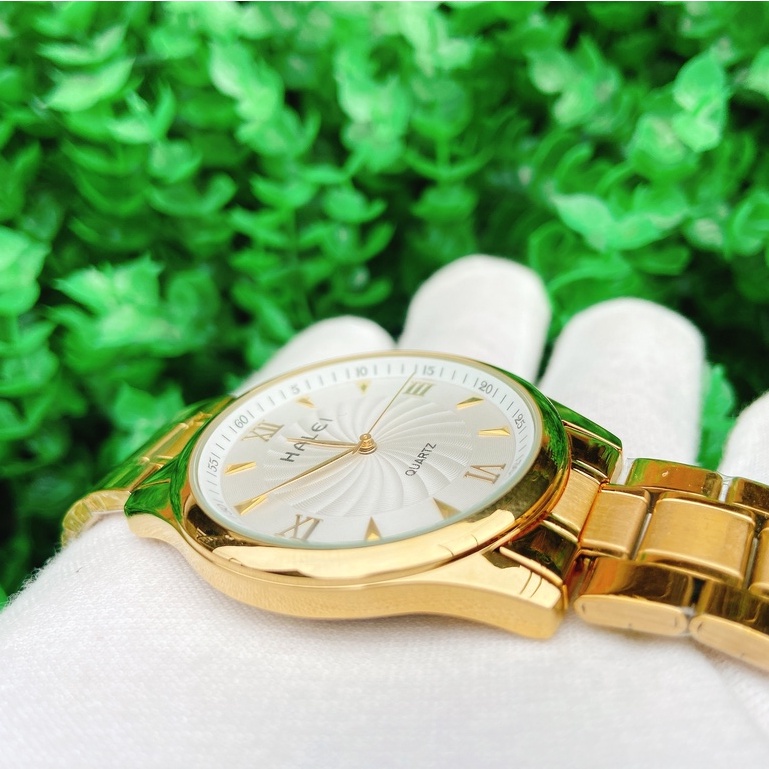 Đồng Hồ Nam Halei 489M Dây Vàng Sang Trọng Chống Nước Tuyệt Đối ( Có size nữ )