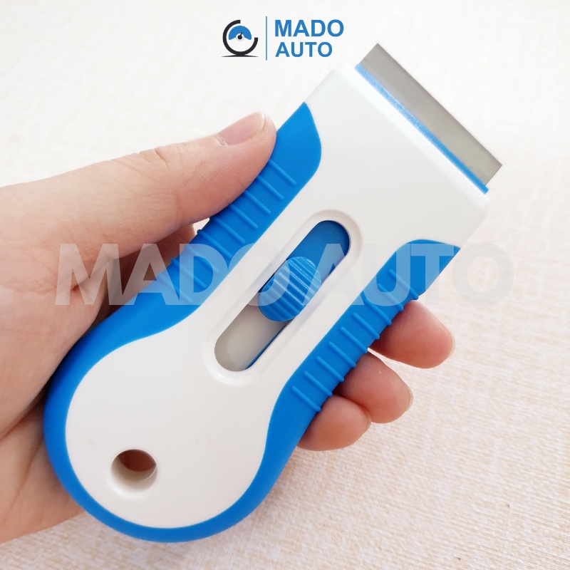 Dao cạo đẩy keo dán Film phim cách nhiệt cũ kính xe ô tô, Vệ sinh mặt kính bếp từ Bếp hồng ngoại cực sạch MADO FD03