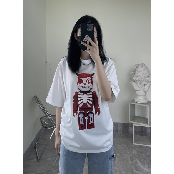 ÁO PHÔNG 2 màu unisex nam nữ, AP BEAR BRICK chất cotton 2 chiều dày dặn thoáng mát