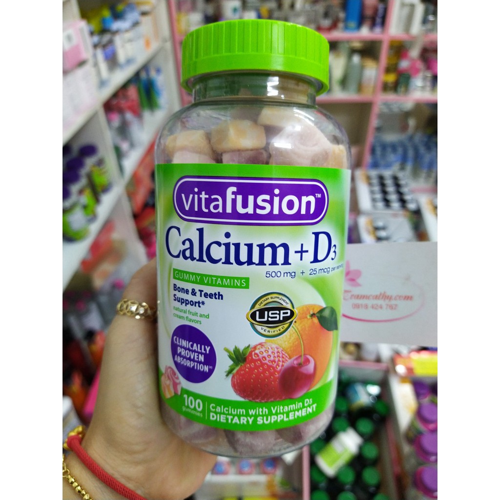 [Mã SR14MAY5 giảm 20K đơn 50K] Kẹo canxi vitamin D3 Vitafusion Date 8-22 | BigBuy360 - bigbuy360.vn