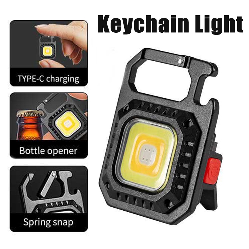 Đèn Pin LED COB Mini Sạc USB Kèm Dụng Cụ Mở Nắp Chai Tiện Dụng