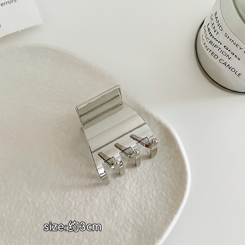 Kẹp tóc kim loại màu trơn đơn giản thời trang dành cho nữ