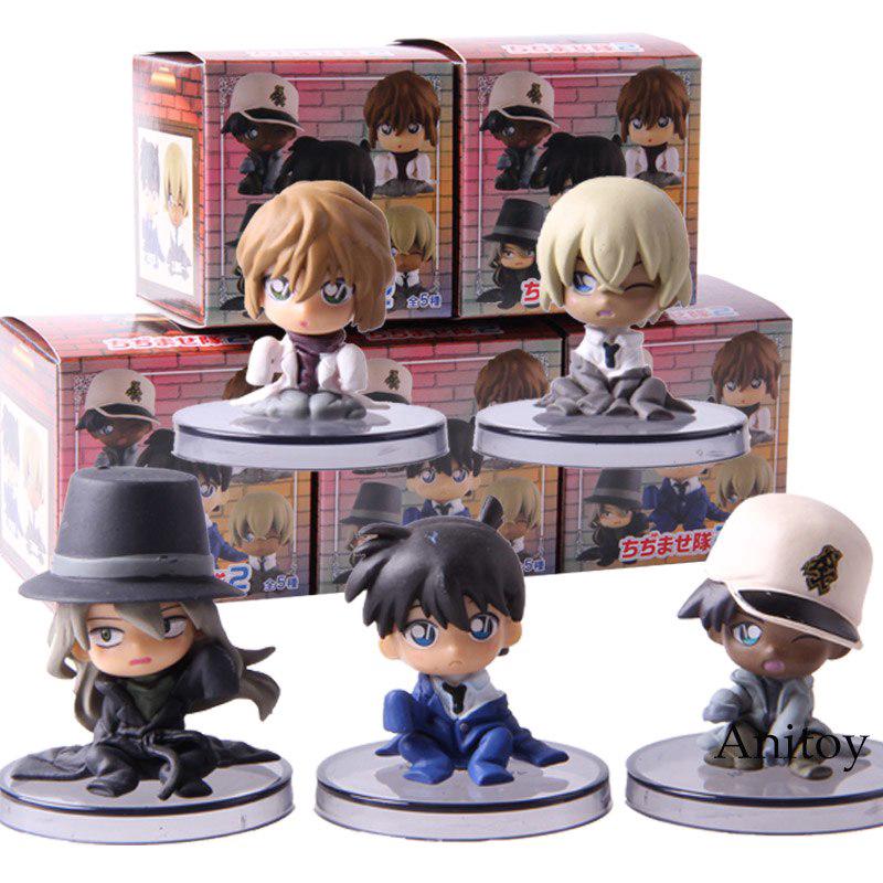 Set 5 mô hình đồ chơi nhân vật thám tử Conan edogawa jimmy kudo