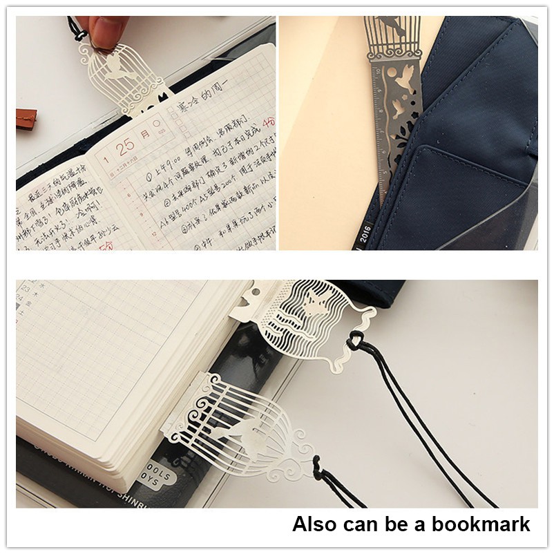 SeamiArt Thước Nhựa Hỗ Trợ Đánh Dấu Trang Sách Tiện Dụng