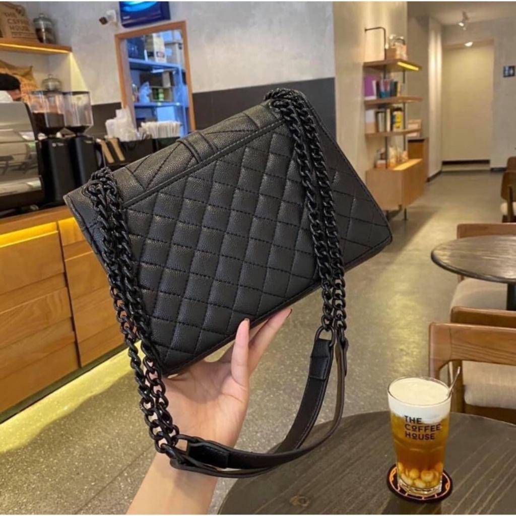 Túi xách nữ, Túi đeo chéo nữ kẹp nách vân trám Y.L thời trang cao cấp giá rẻ đi chơi đi tiệc TX018108 FAB Store