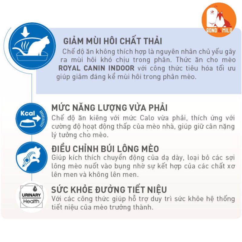 THỨC ĂN CHO MÈO HẠT ROYAL CANIN INDOOR 27 - BONDMILO SHOP