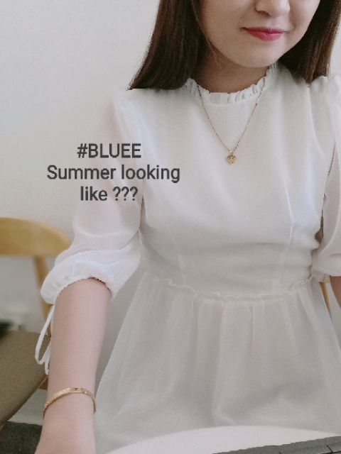 Đầm trắng babydoll bánh bèo dạo phố cực hot [KÈM ẢNH THẬT]