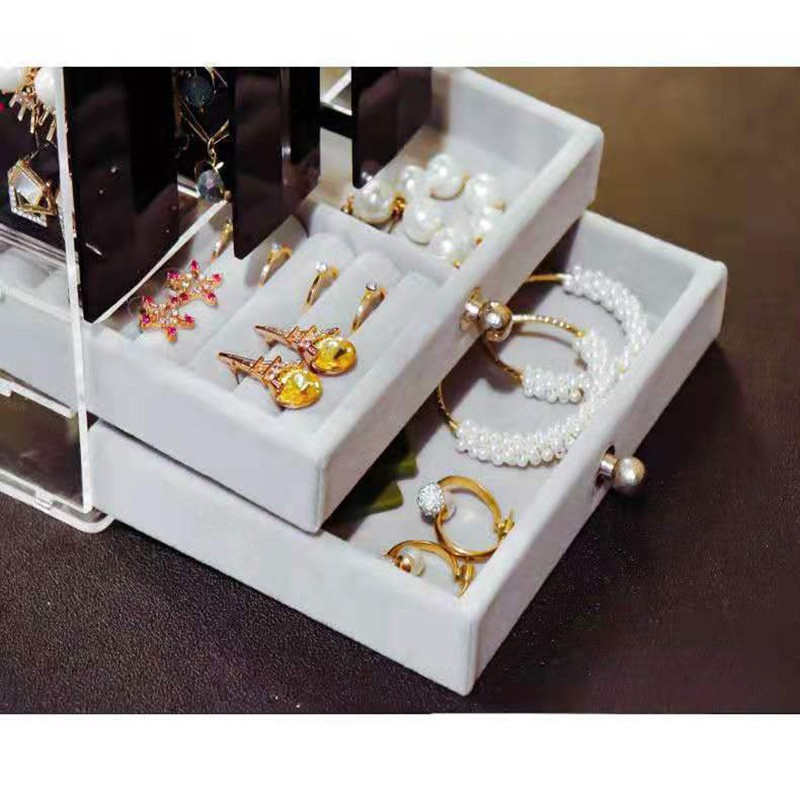 Ngăn Kéo Sức Chứa Lớn Tiện DụngHộp Đựng Trang Sức Bằng Acrylic Trong Suốt Tiện Dụng