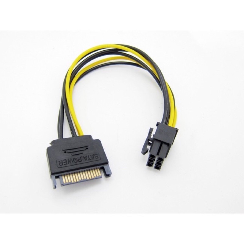 Dây Chuyển Nguồn Sata ra 6 Pin Cho Card Đồ Hoạ
