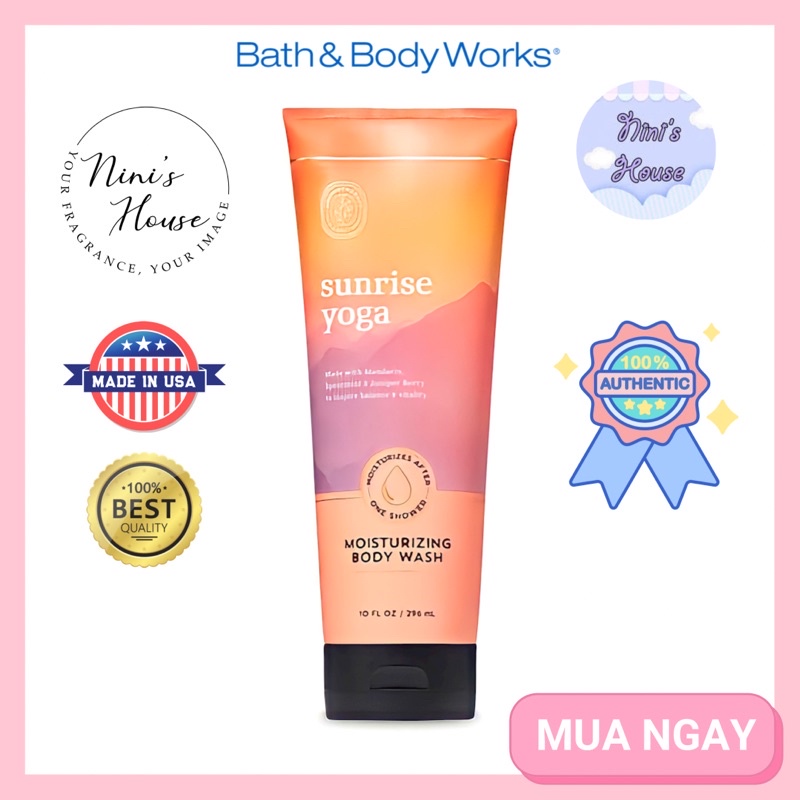 Kem tắm cấp ẩm Bath and Body Works mùi Sunrise Yoga 295ml