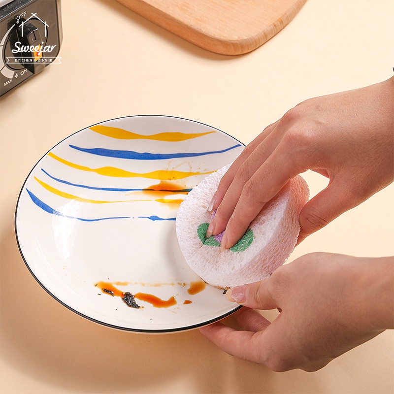 Sweejar Mút Rửa Chén Bằng Bột Xốp Dạng Nén Họa Tiết Hoạt Hình