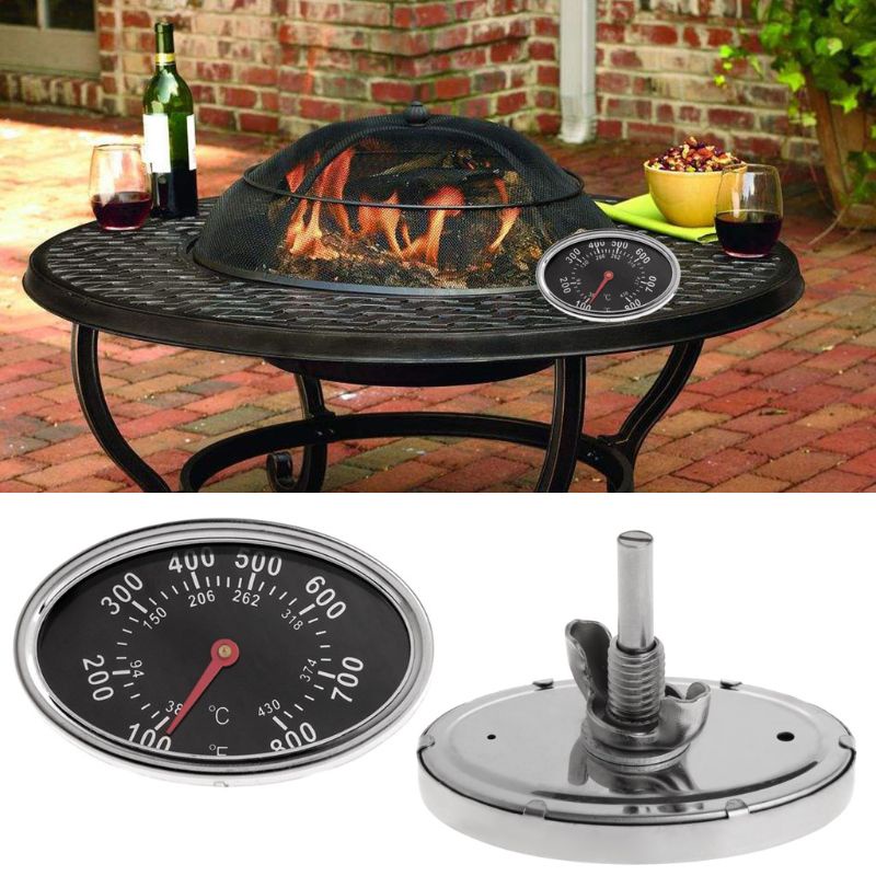 Đồng hồ đo nhiệt độ lò nướng BBQ 800 F hình bầu dục