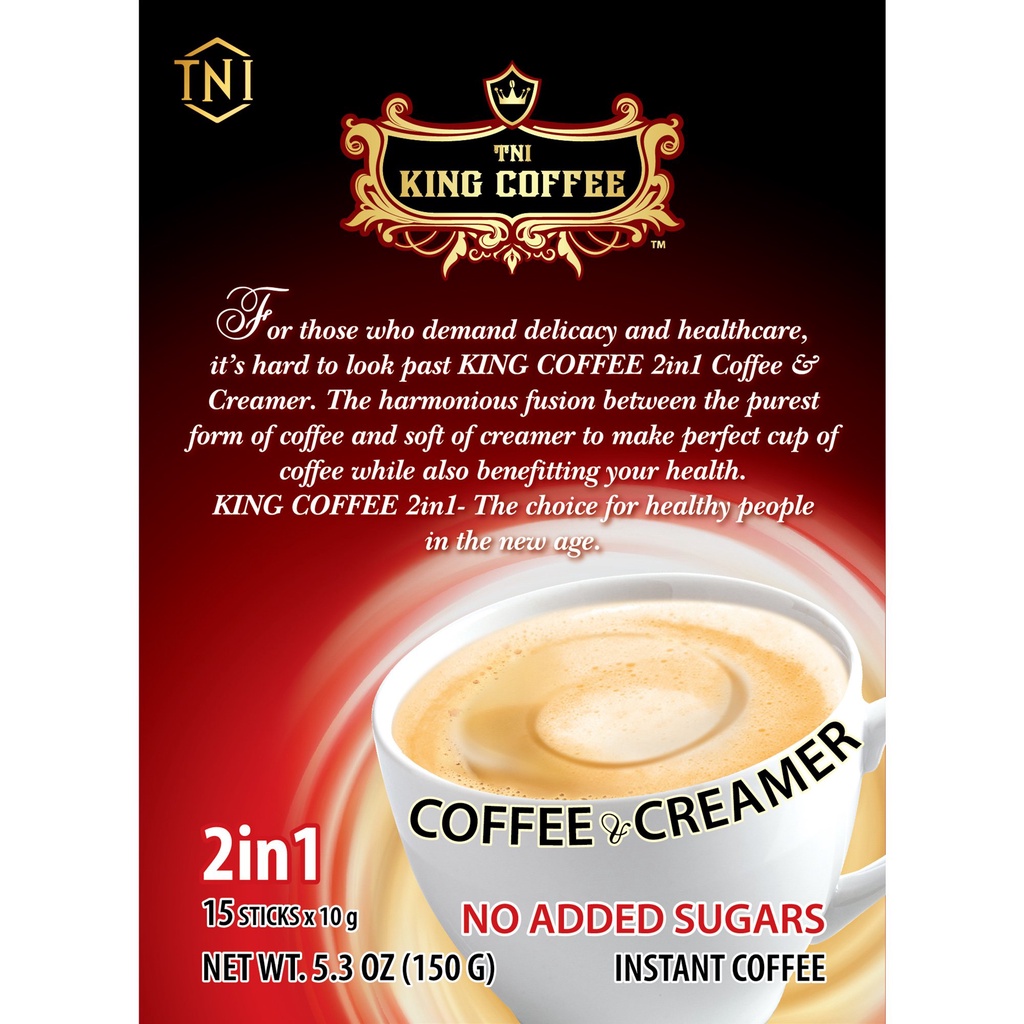 Cà phê hòa tan 3 in 1 TNI KING COFFEE /Cofe/Cafe cao cấp HSD 05/2023