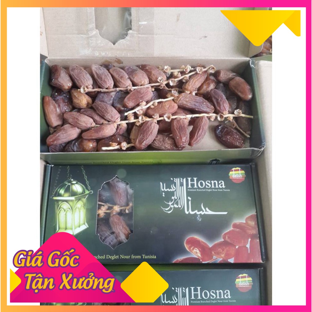 Chà Là Khô Nguyên Cành Hosna Chính Hãng 500g rất tốt cho sức khỏe Hàng Mới Chất Lượng