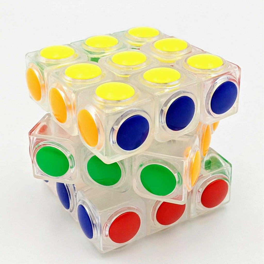 RUBIK 3x3 chấm bi - Rubic 3 Tầng Stickerless - Xếp hình khối lập phương rubik