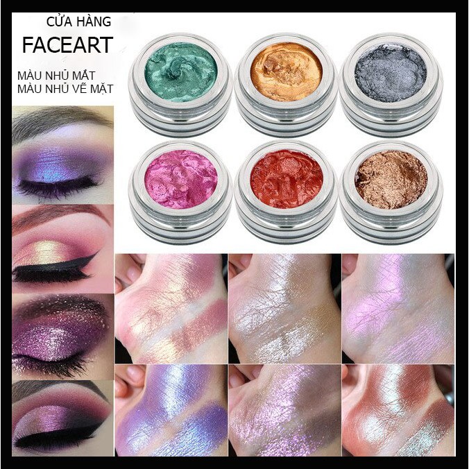 MÀU VẼ MẶT NHỦ - MÀU NHỦ MẮT - NHỦ VÀNG -NHỦ BẠC FACEPAINTING- SATIN POWDER - METAL PAOWDER