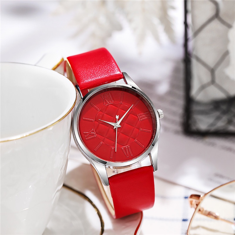 Đồng Hồ Quartz Dây Da Thời Trang Cho Nữ