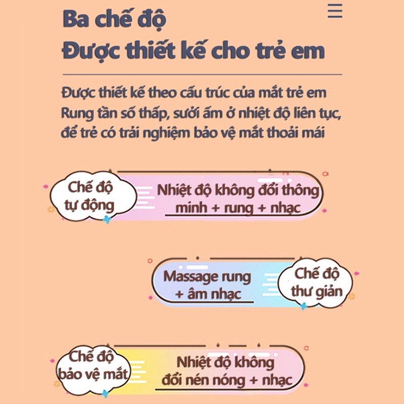 Máy mát xa mắt cho trẻ em Aerpul - Được thiết kế riêng cho trẻ em - tuổi thọ pin lâu dài sạc lại bằng USB