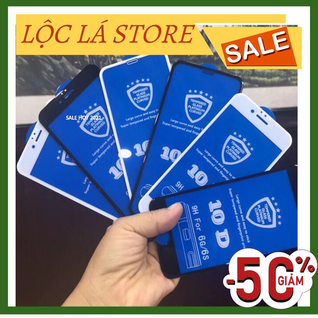 Cường lực full màn hình 10D cho iphone