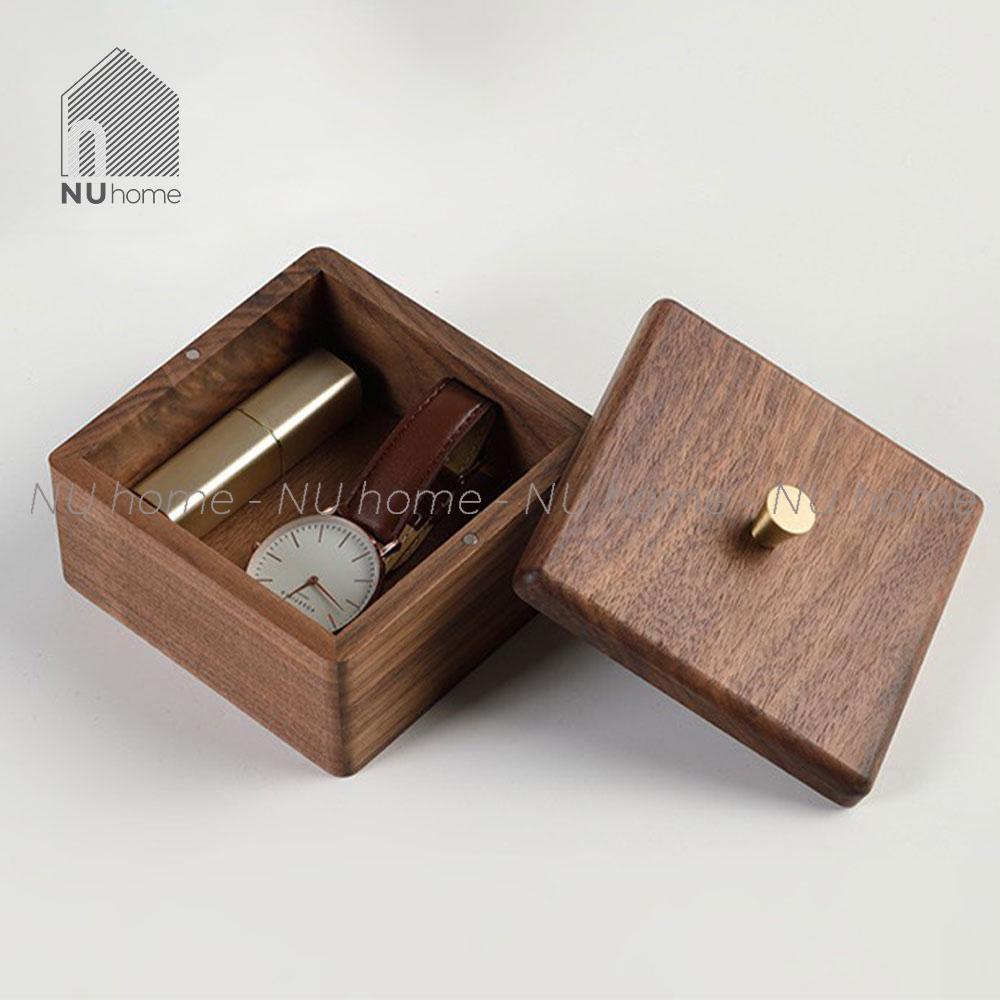 nuhome.vn | Hộp gỗ đựng đồ - Riku, được thiết kế đơn gian có nắp bằng chất liệu gỗ tự nhiên cao cấp