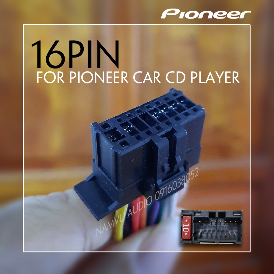 Dây cáp 16PIN - Jack kết nối Loa và Nguồn cho CD ô tô PIONEER