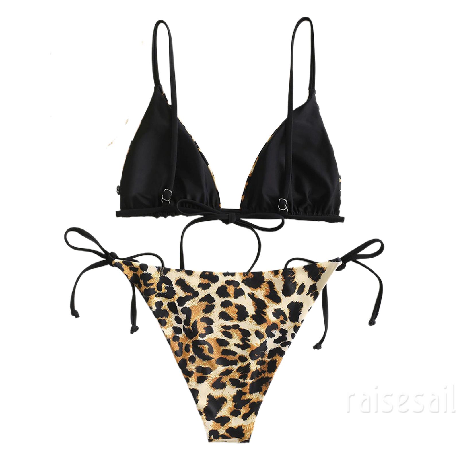 RS Bộ Bikini 2 Mảnh Họa Tiết Da Báo Gợi Cảm Cho Nữ