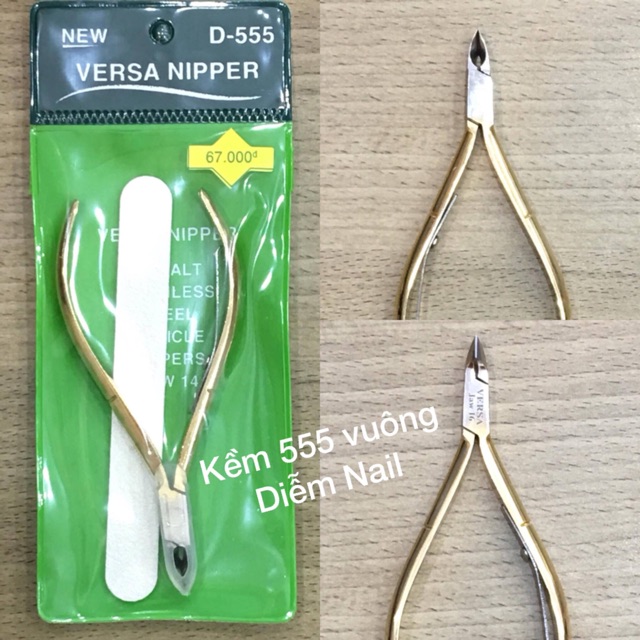 Combo 5 Cây Kềm Cắt Da Thép Không Rỉ Versa nipper D555 Vuông.