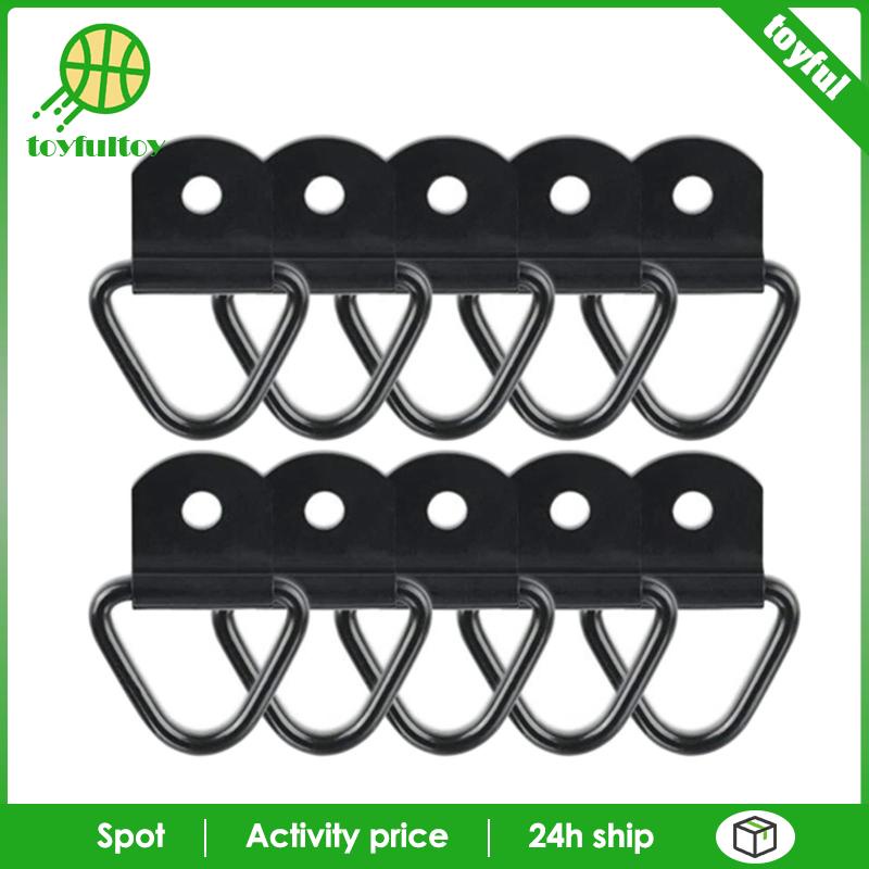 Set 10 Mỏ Neo Chữ D Bằng Thép Không Gỉ Màu Đen Chuyên Dụng Cho Xe Kéo