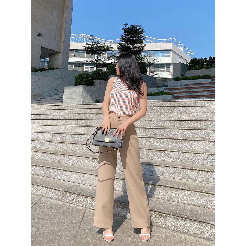 Áo thun nữ không tay sleeveless knitted tee Maxy Workshop