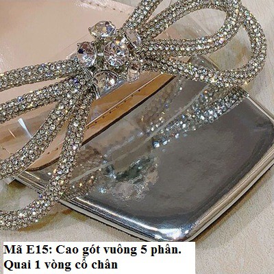 Giày Sandal Công Chúa Nơ Đá Long Lanh Lấp Lánh Sang Chảnh L95
