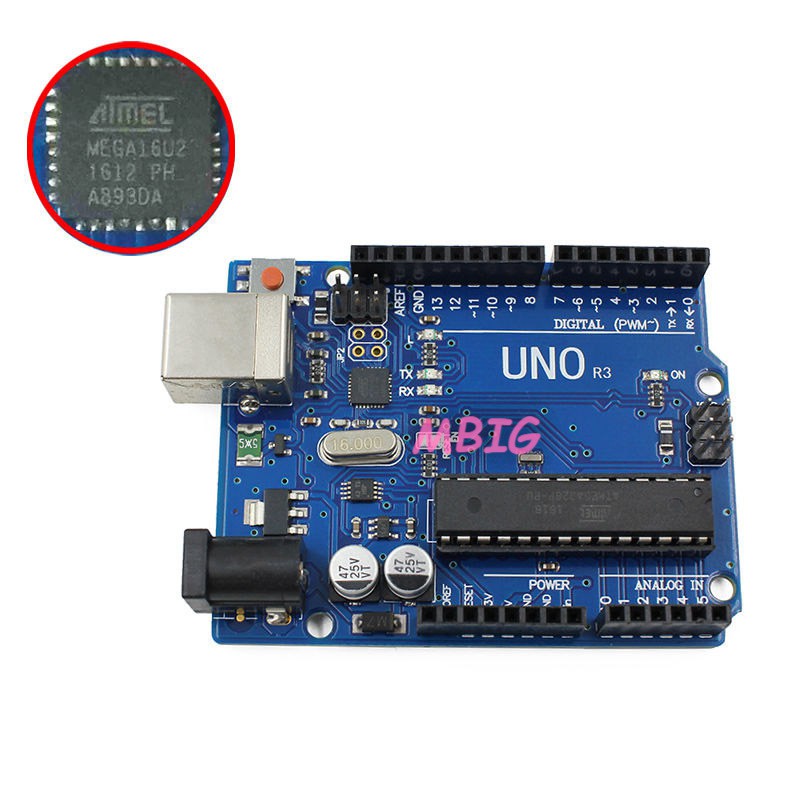 MG Arduino UNO R3 Board with USB Cable Compatible with Genuine ATMega328 Processor for Starters @vn