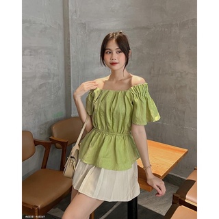 [RÁCH STORE] Áo kiểu bo vai bo eo tay xoè