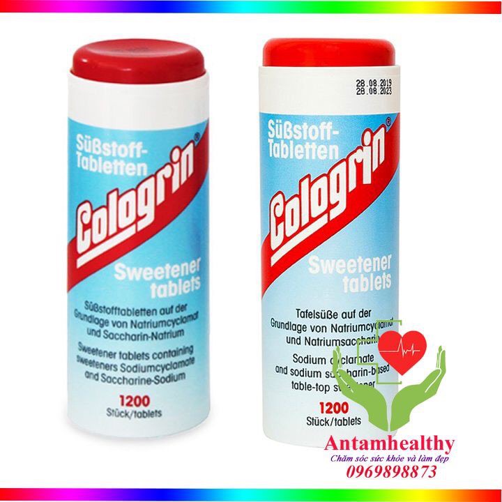 Đường ăn kiêng Keto Cologrin - Hộp 1200 viên - Nhập khẩu Đức