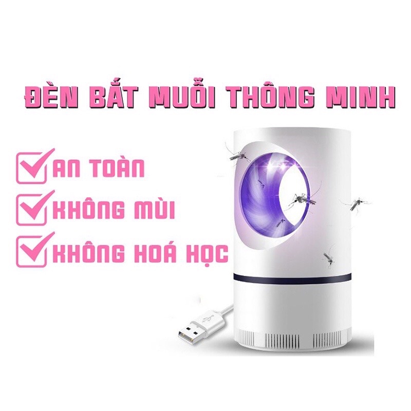 Đèn Bắt Muỗi ⚡𝑭𝑹𝑬𝑬 𝑺𝑯𝑰𝑷⚡Hình Trụ Cổng USB, Kiểu Dáng Siêu Đẹp, Máy Bắt Muỗi Thông Minh Công Nghệ Đèn Led