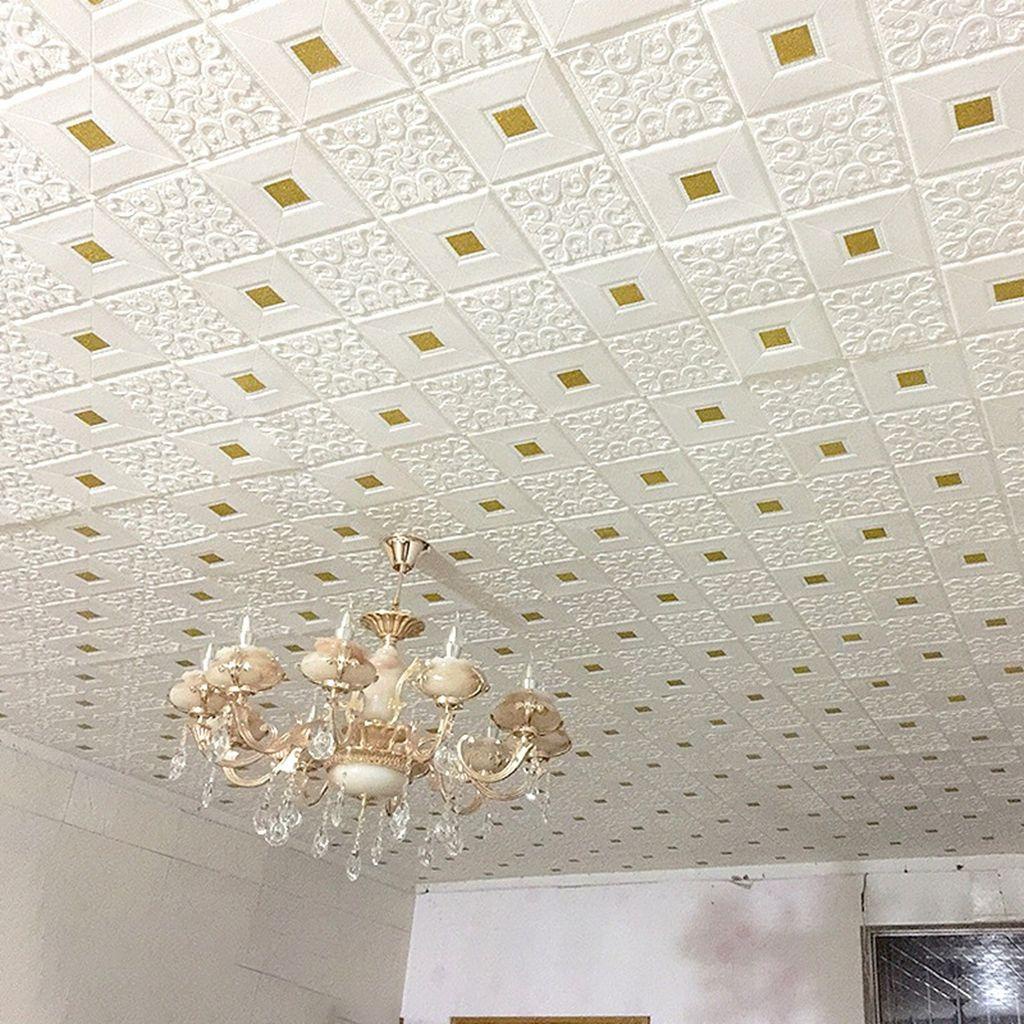 Miếng Dán Tường Bằng Xốp Hình Vuông Chống Thấm Nước Thời Trang Chất Lượng Cao