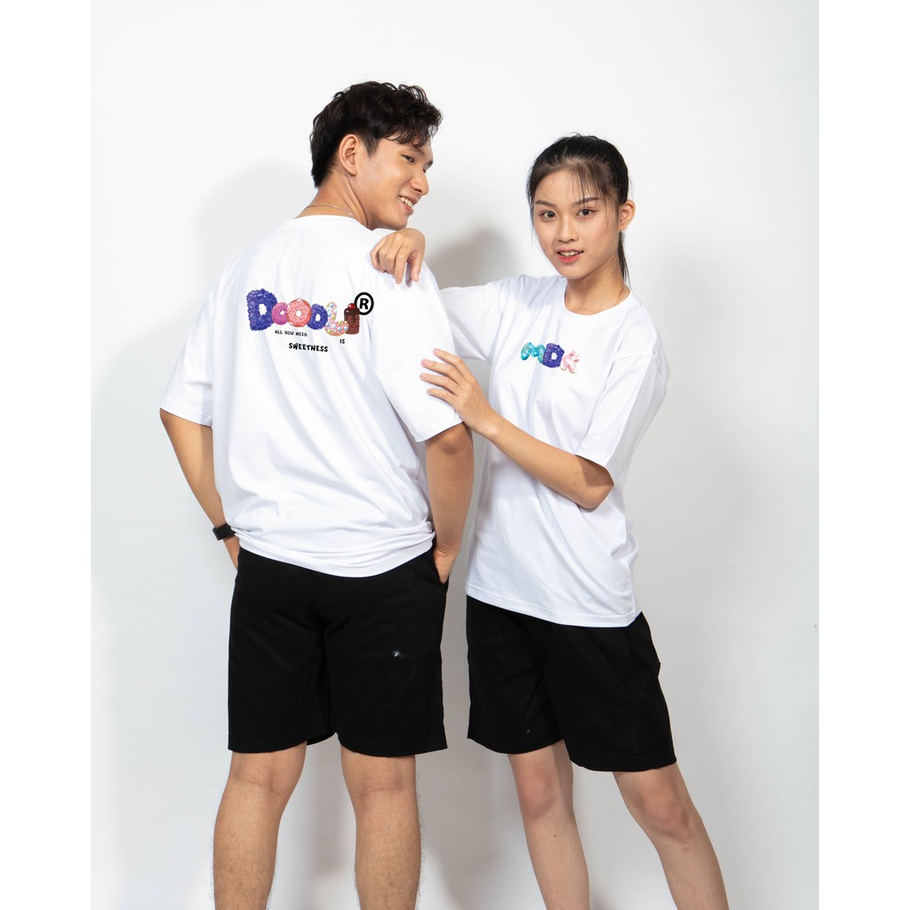 Áo thun Unisex form rộng Phông tay lỡ Nam Nữ Doodli Local Brand Mi Midori