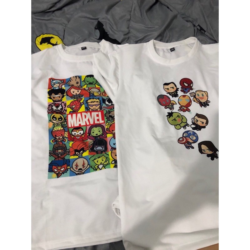 Áo thun marvel 🚚FREESHIP🚚 Ảnh thật ở cuối 🚚 Áo phông cotton tay ngắn in hình siêu anh hùng Avengers siêu ngầu