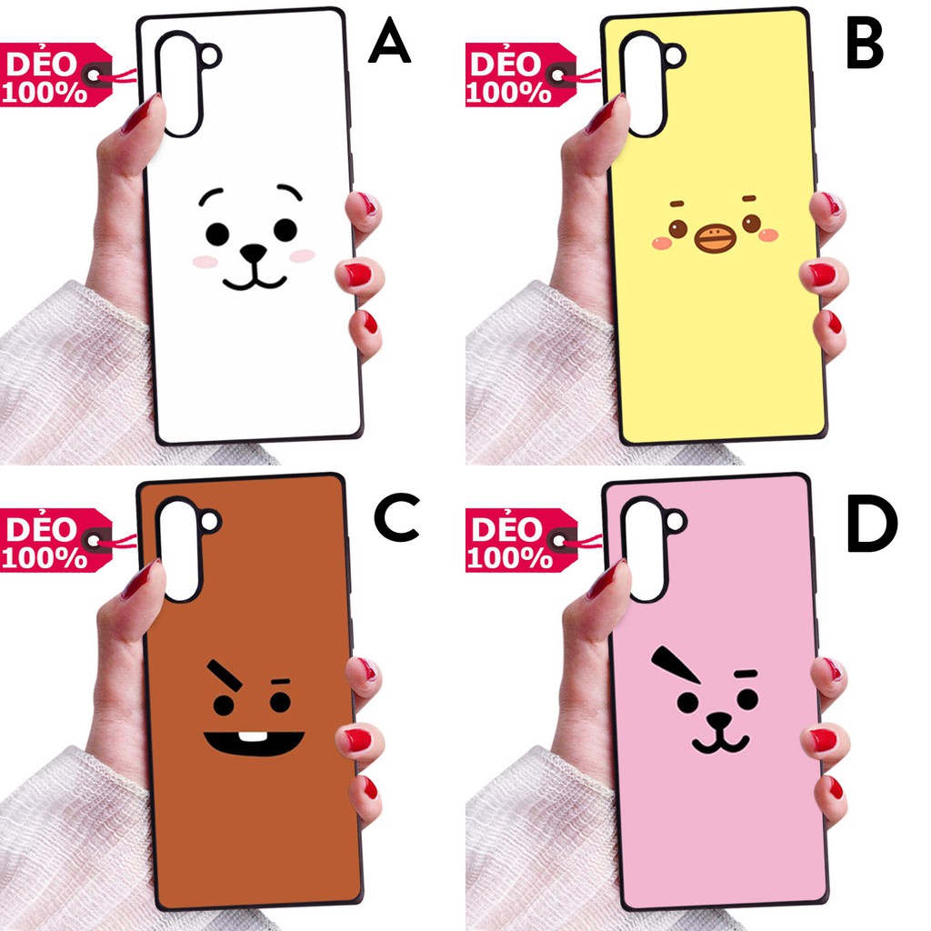 ỐP LƯNG DẺO SAMSUNG NOTE 10 ĐỦ DÒNG HỌA TIẾT MẶT HOẠT HÌNH DỄ THƯƠNG PHỦ BÓNG NHƯ GƯƠNG