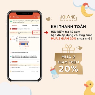 Gối Trẻ Em Ruột Lông Vũ Cao Cấp Khang Home - An Toàn Êm Ái Và Thoáng Mát Cho Bé - Size 30x50cm
