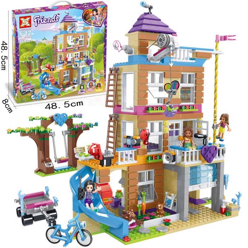 Lego Friends  House Xếp Hình Ngôi Nhà Tình Bạn 808 Khối