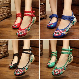 Giày lười thêu hoa thời trang nữ tính size 35-43