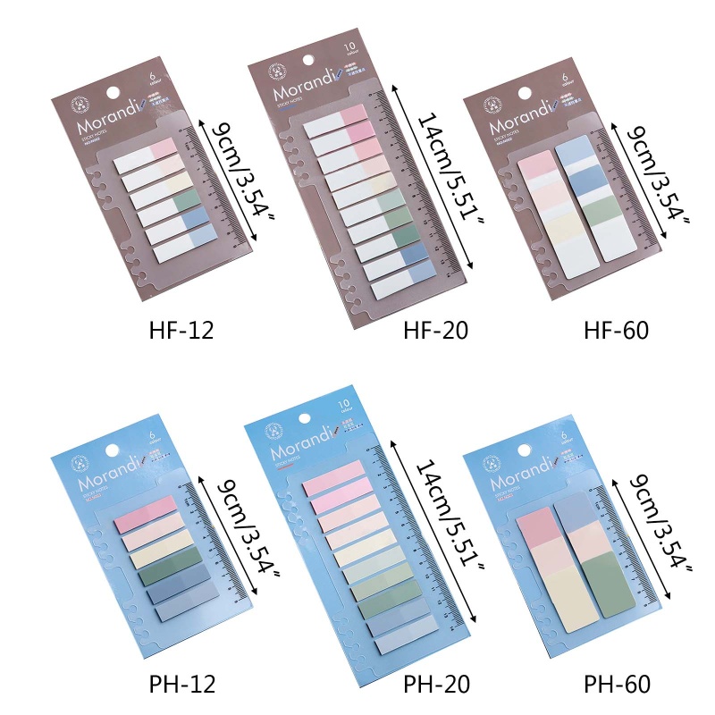 Goo Set 200 / 120 / 6 Nhãn Dán Đánh Dấu Sổ Tay Ghi Chú Họa Tiết Lá Cờ