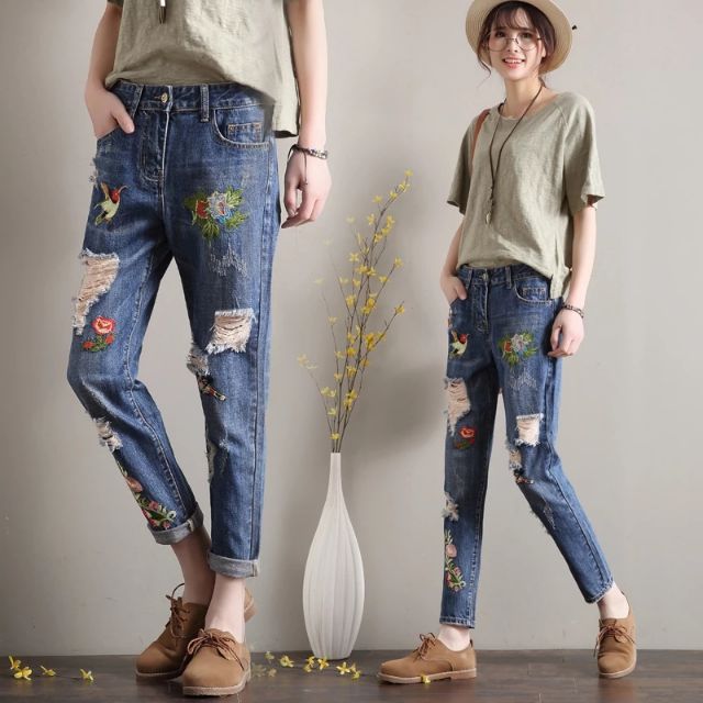 Quần bò thêu chim NEW 2018