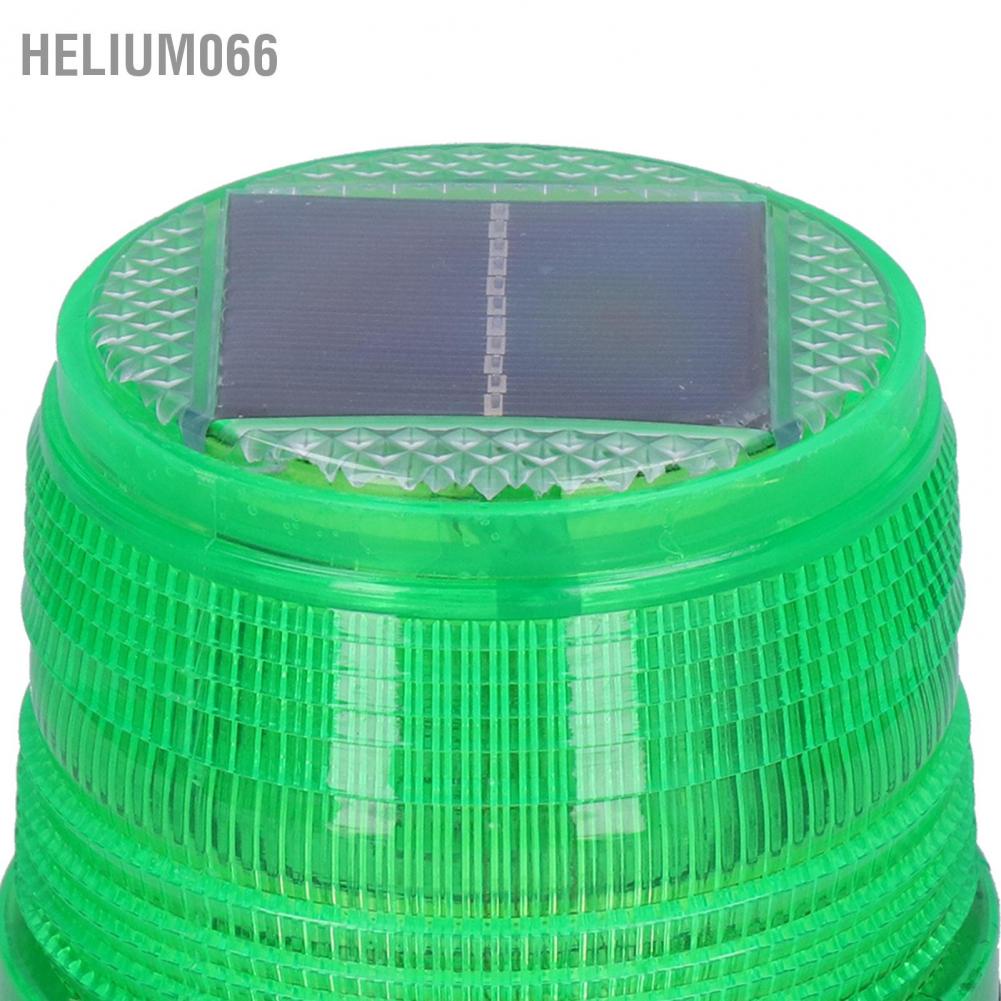 Helium066 LED Solar Power Warning Flashing Light Strobe with Magnetic Base for Construction Traffic (Green)