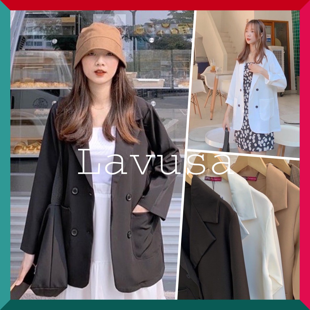 Áo Blazer Nữ Trơn Đen Phong Cách Hàn Quốc- Áo Khoác Vest Ulzzang