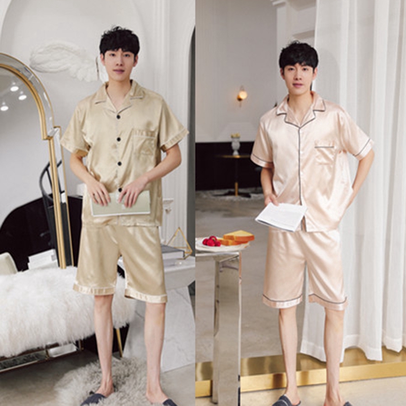 Nhập WA1525 giảm 25K cho đơn 200K_ Bộ đồ ngủ pajamas lụa sa tanh thời trang cho cặp đôi | BigBuy360 - bigbuy360.vn
