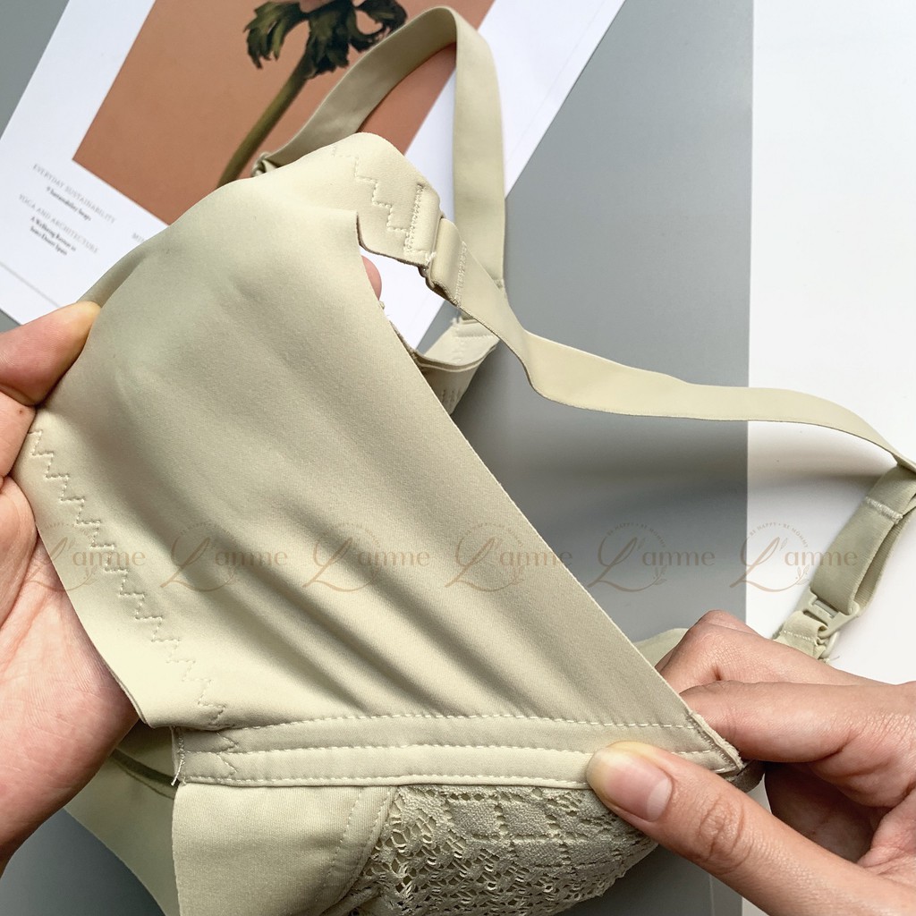 Áo ngực cho con bú (A8) chất su lạnh cao cấp co giãn 4 chiều, siêu thấm hút sản phẩm của LAMME