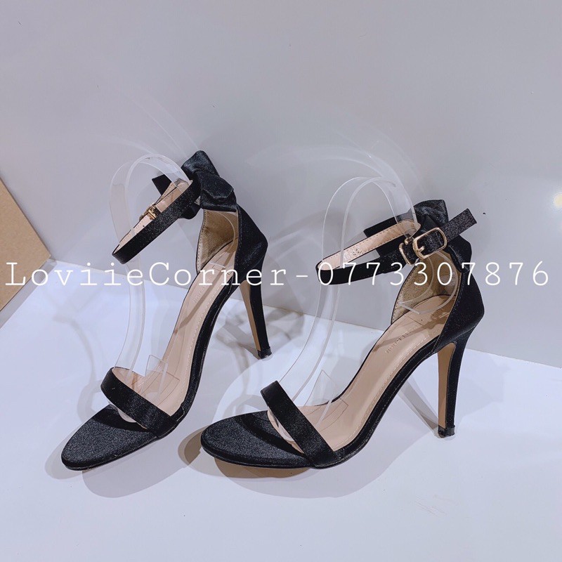 LOVIIECORNER - GIÀY CAO GÓT NỮ 10CM ĐẾ NHỌN - GIÀY SANDAL CAO GÓT NỮ 10P THỜI TRANG QUAI MÃNH ĐẾ NHỌN HẬU NƠ SAU G191262